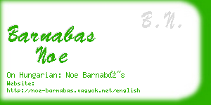 barnabas noe business card